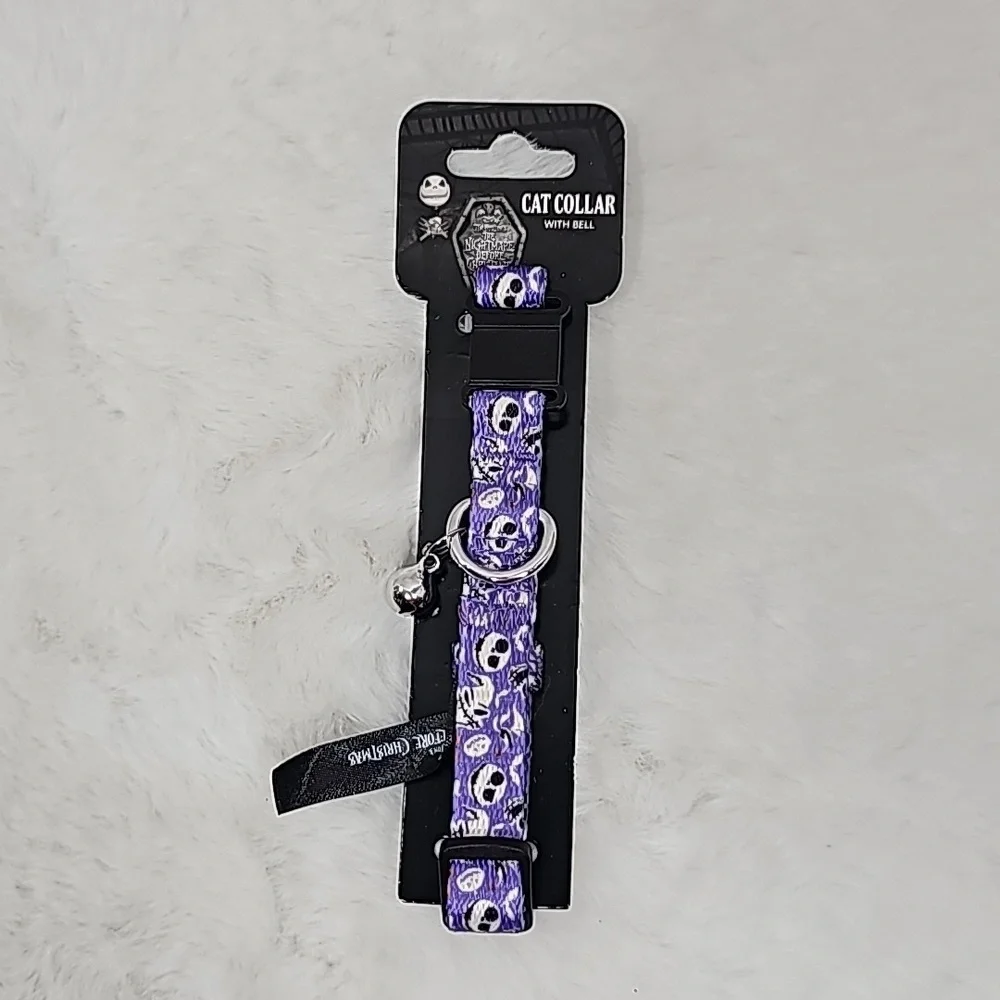 Disney The Nightmare Before Christmas Purple Jack Cat Collar w/Bell Large 8-12